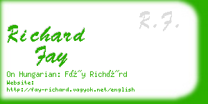 richard fay business card